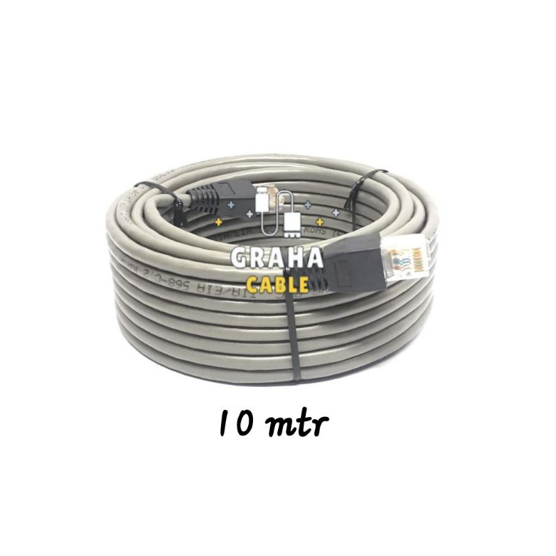 Kabel LAN/UTP Cat 5e + Pin Rj45 10Meter