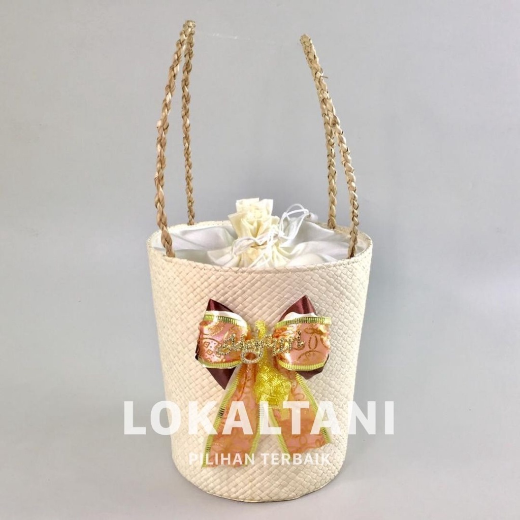 Tas Pandan Tabung Lebaran / Tas anyaman / Hampers Lebaran