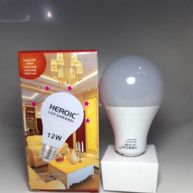 Lampu led heroic murah terang heroic 12w