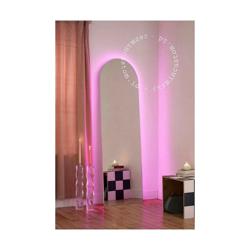 cermin lampu / vanity mirror back light standing