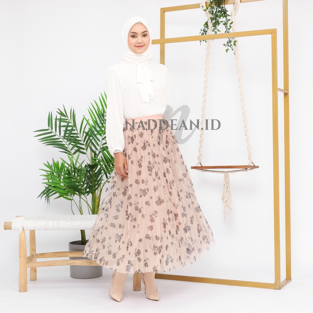 Rok Tutu Import/ Maxi Skirt Motif Bunga