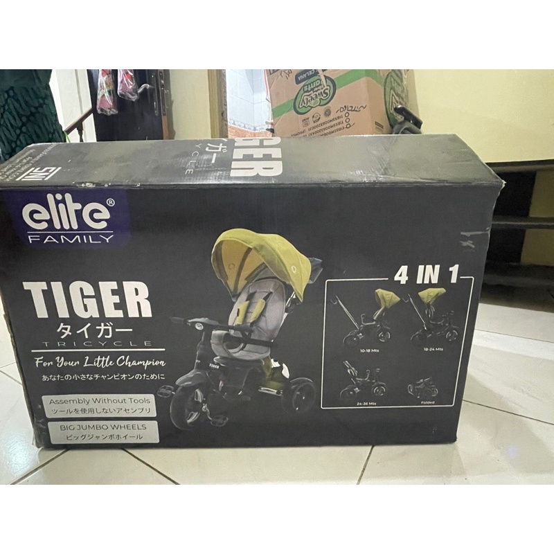 sepeda roda 3 family elite-tiger ready siap kirim