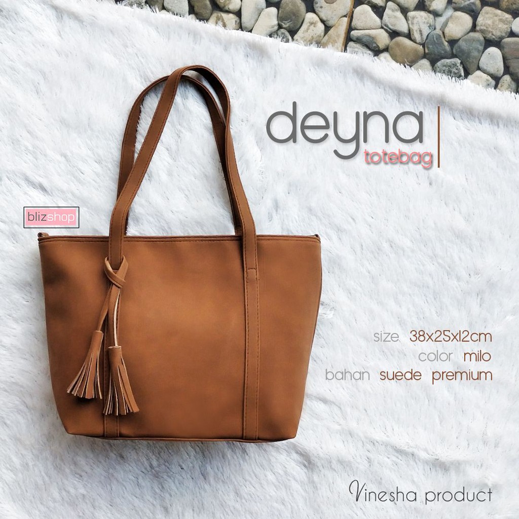 Tote bag DEYNA totebag wanita shoulder bag resleting polos murah
