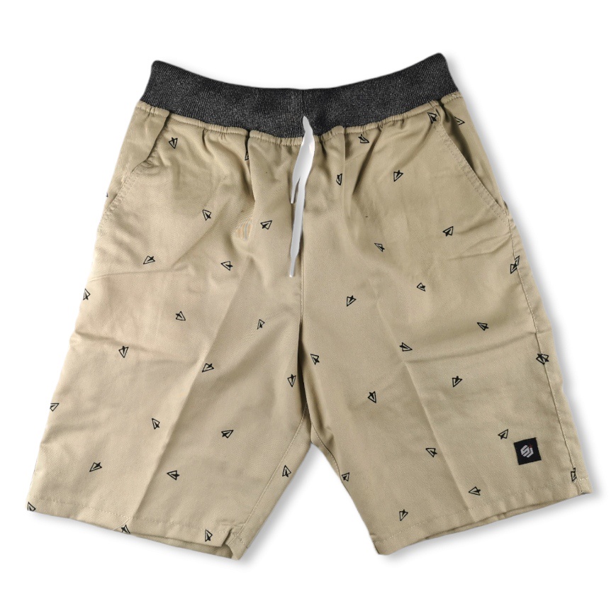 Celana Pendek Pria Jumbo Dewasa Motif Chino Short Pants Rib Kekinian