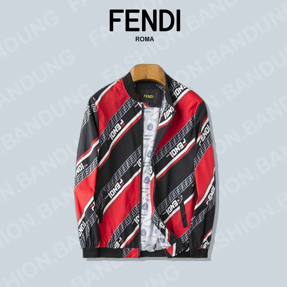AKET BOMBER PRIA BRANDED FENDI PREMIUM ( FENDI 3 )