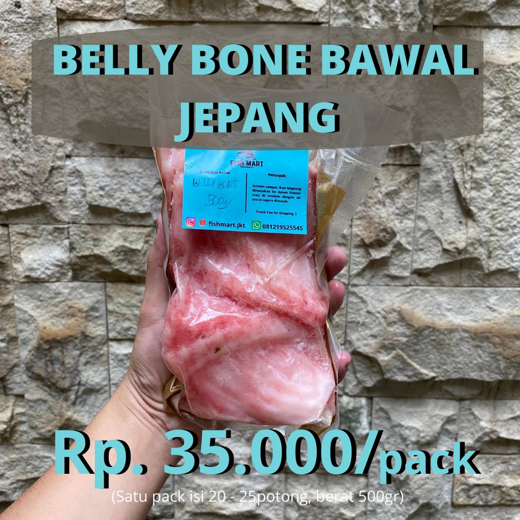 

Belly Bone Bawal Jepang - Frozen Fish 500 gram - MURAH & BERKUALITAS