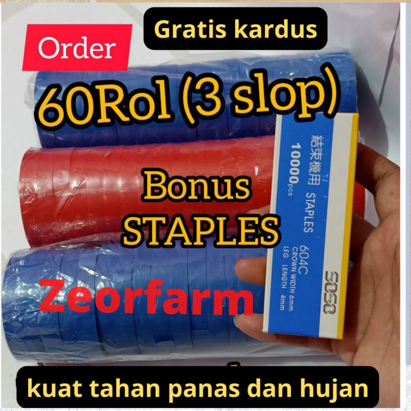 pita tapetool import 60 roll bonus 1 box isi staples zeorfarm