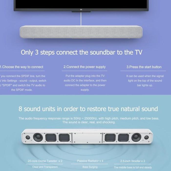 Mi TV Soundbar Wired Wireless Audio with 8 Speakers Original
