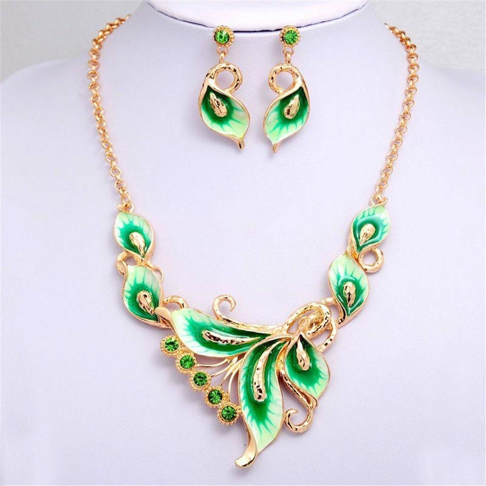 Set Kalung Rantai Dengan Liontin Kupu-Kupu + Bunga Untuk Wanita Butterfly