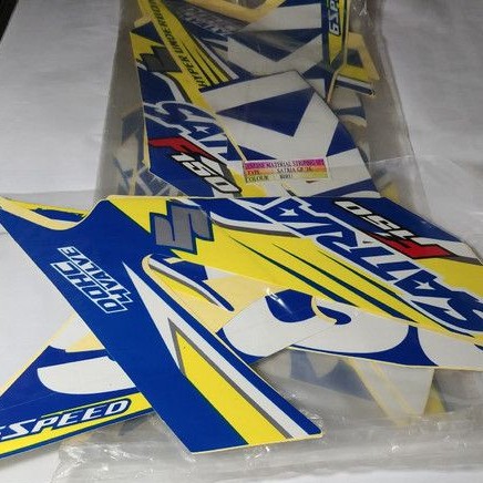Striping Lis Bodi & Stiker Body Satria Fu Fi 2016 Biru MotoGP
