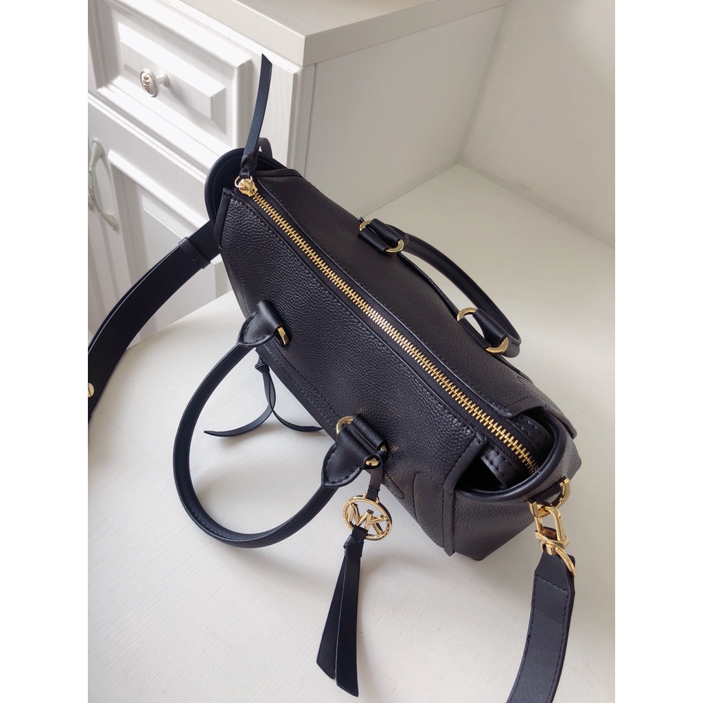 [Instant/Same Day] 039  black  M-K Michael Kors Smiley Studded Biker Bag Ladies Handbag Shoulder Bag Crossbody Bag ttb
