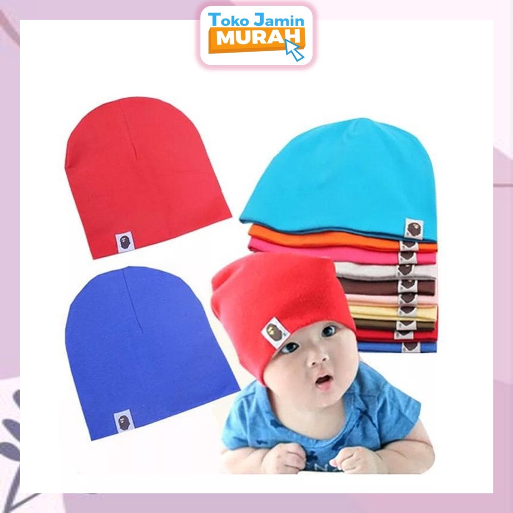 TJM VZ038 Topi Bayi Polos Warna Baby Hat Topi Bayi Warna Topi Kupluk Bayi Topi Rajut