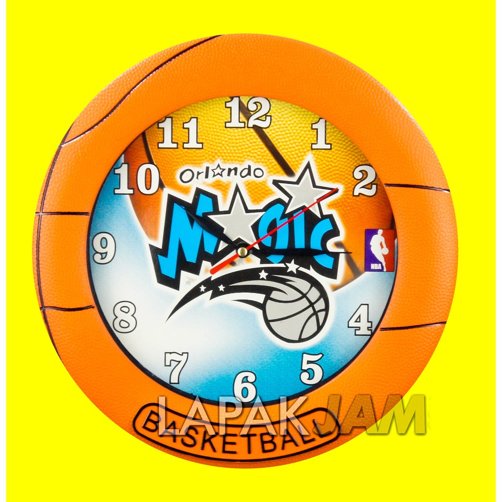 Jam Dinding Esa 915 Bola Basket Detak Movement Diameter 28 Cm Besar