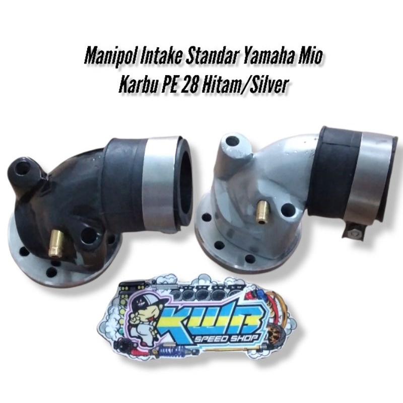 Manipol intake standar yamaha mio karbu PE 28 MANIPOL INTAKE SET ROTARI PUTAR KARET TEFLON KARBU PE 28 YAMAHA MIO SMILE/SPORTY/SOUL HITAM SILVER