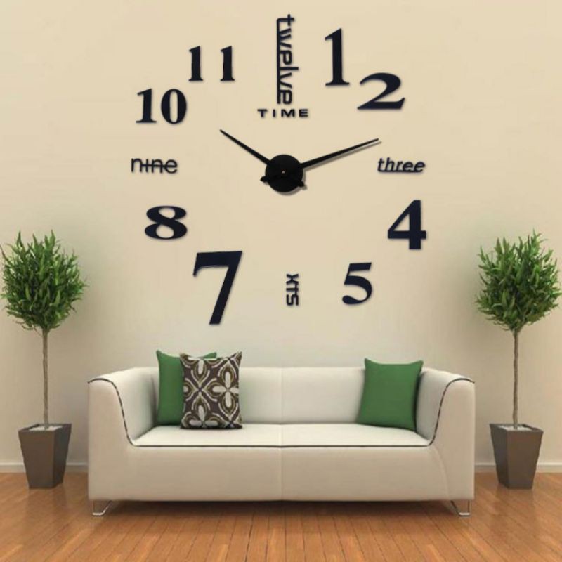 Taffware Jam Dinding Besar DIY Giant Clock Quartz 90-100 cm