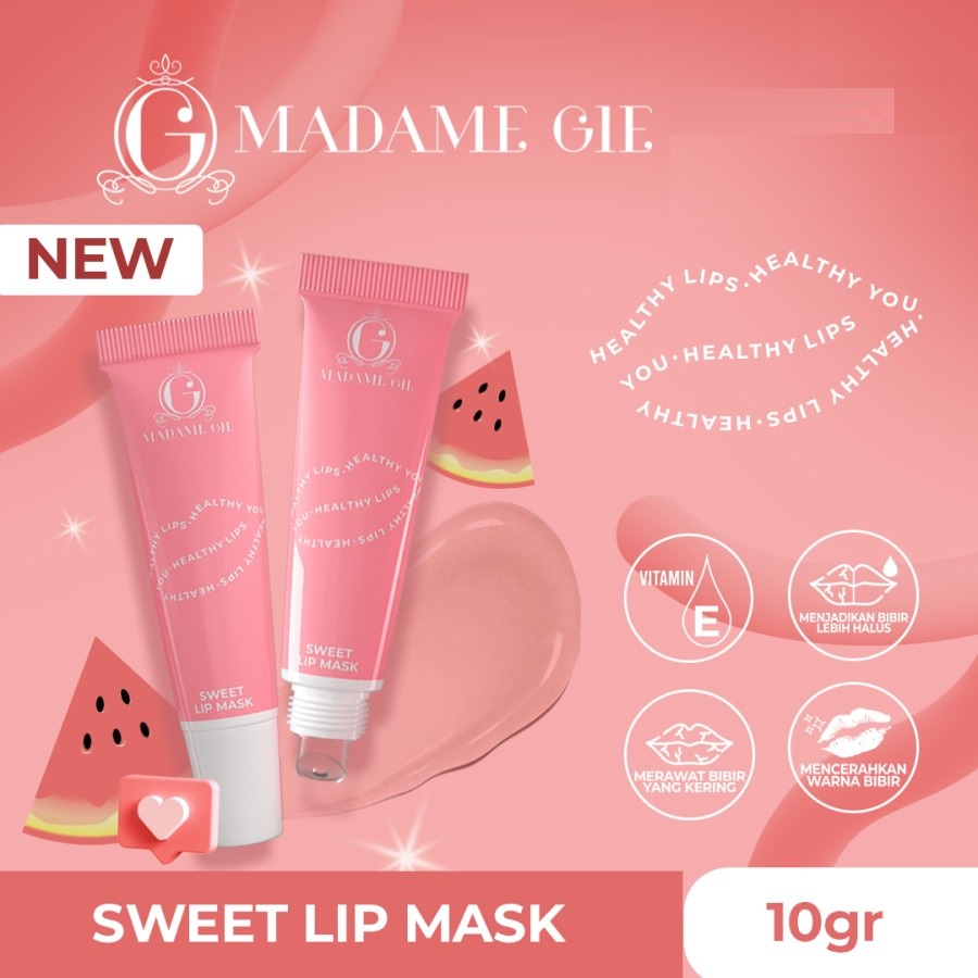 ★ BB ★ Madame Gie Sweet Lip Mask - Masker Scrub Pencerah Bibir