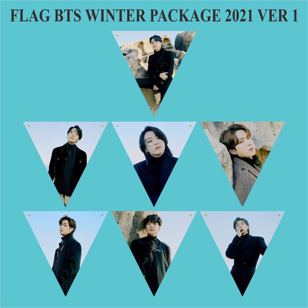 BUNTING FLAG BTS WINTER PACKAGE 2021 &amp; Tali Kpop Murah