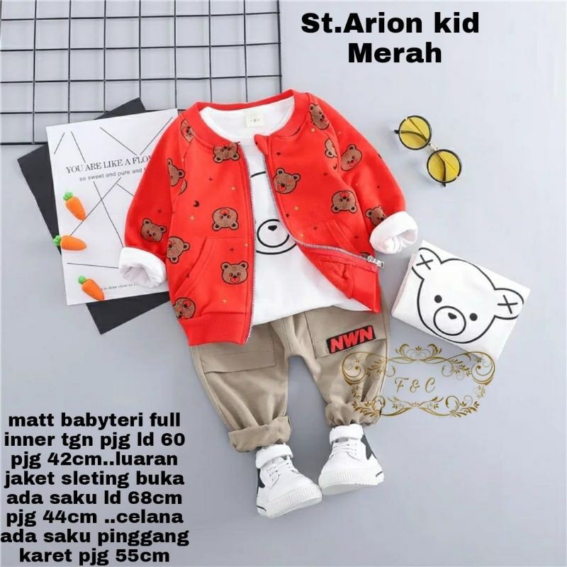 Setelan Anak Laki-Laki / Setelan Anak Usia 3-4 Tahun / Set Arion