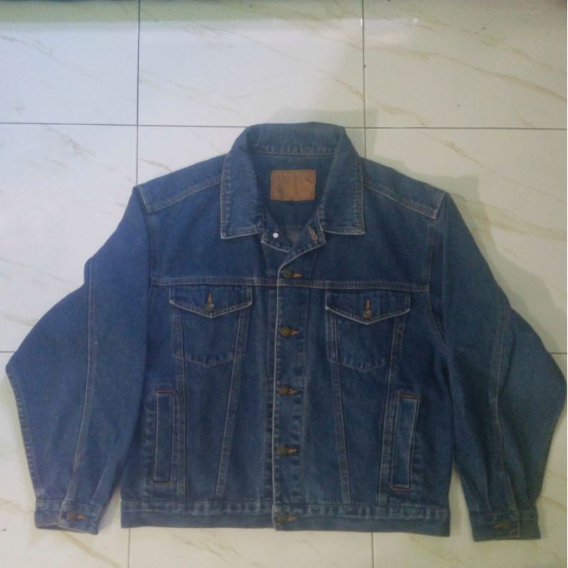 Jaket Denim Trucker Uniqlo Vintage Preloved Second