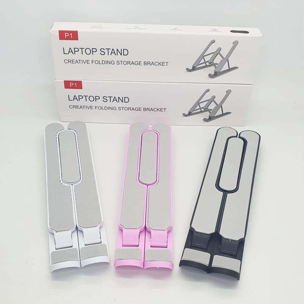 Foldable Laptop Holder Lipat /Standing Notebook Holder /Laptop Stand P1 / Holder Notebook IPAD Macbook /Stand Laptop Universal - SC