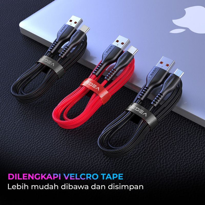 New USB Micro Kabel Data Veger VG-18 Fast Charging QC 3.0A