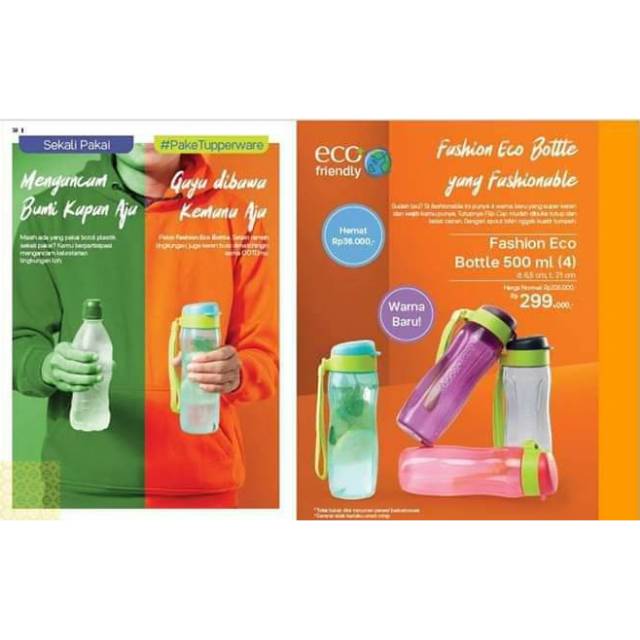 Tupperware fashion eco bottle (4pcs)