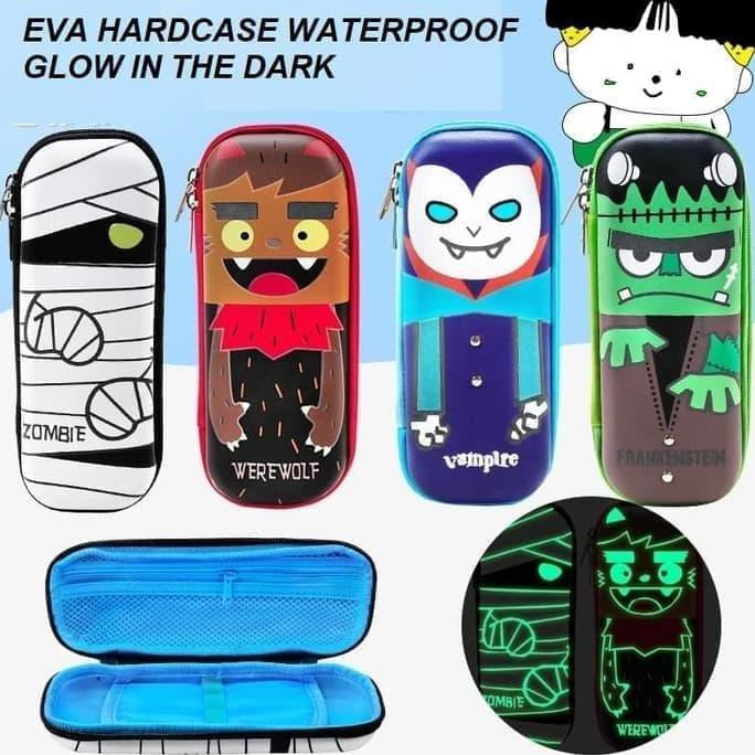 

Kotak Pensil Tempat Pencil Case Smiggle Eva Monsters Glow Dark