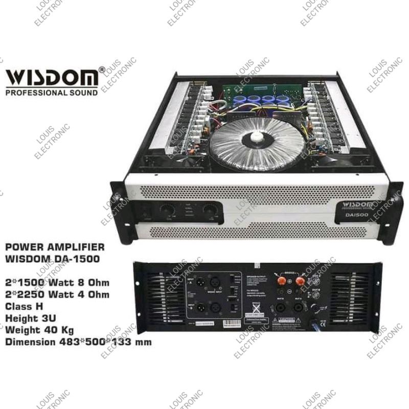 Power Amplifier WISDOM DA1500 DA 1500 DA-1500 ORIGINAL