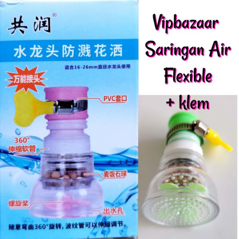 Flexible Saringan Air Baling Baling Anti Splash + Klem