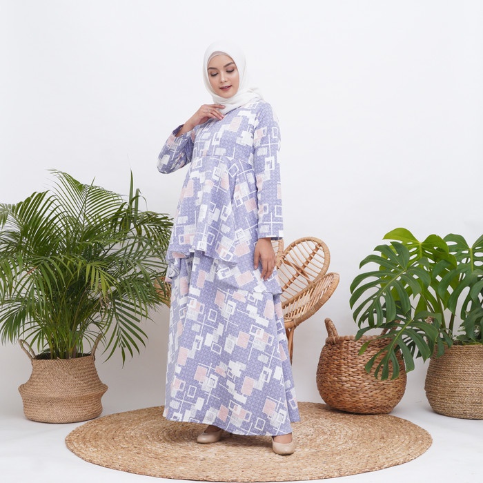 PREMIUM BAJU GAMIS BAHAN MAXMARA LUX PREMIUM KILA DRESS - SM, PURPLE