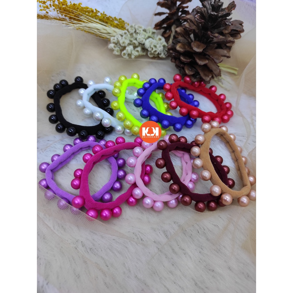 IKAT RAMBUT MUTIARA MOTE IMPORT ALA KOREA  / KARET RAMBUT FULL MUTIARA MOTE / KUNCIRAN KOREA / IKAT MOTE / KARET MOTE / IKAT MUTIARA / KUNCIR MUTIARA / KUNCIR MOTE / IKAT RAMBUT MOTE / IKAT RAMBUT MUTIARA-1