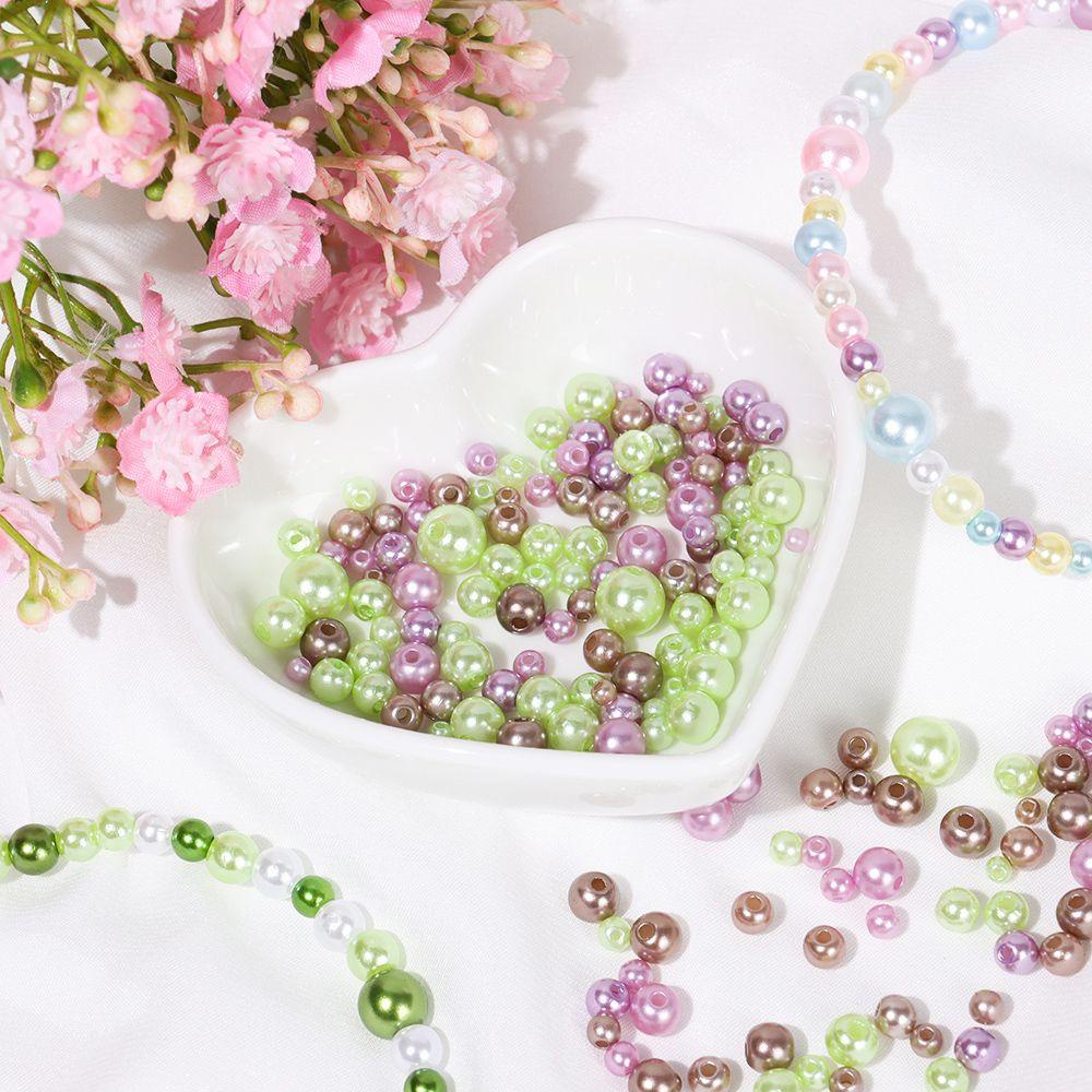 150-200 Pcs Manik-Manik Mutiara Imitasi Bahan Akrilik Ukuran 3-8mm Untuk Dekorasi Nail Art