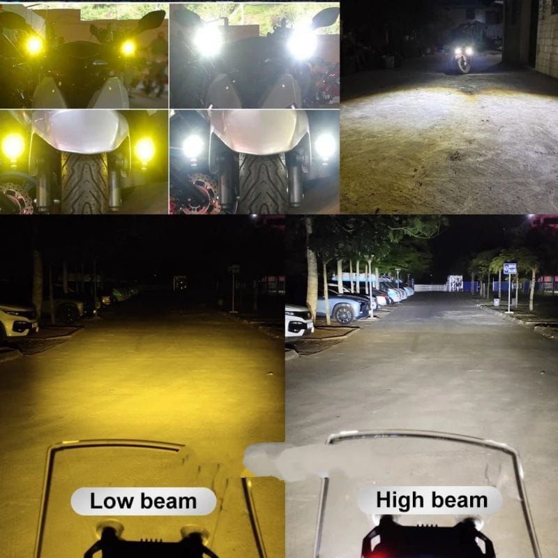 Lampu tembak Laser LED D2 mini 2 warna High low putih Lampu tempat Mini Driving lensa 2 warna putih kuning ANTSHOOP