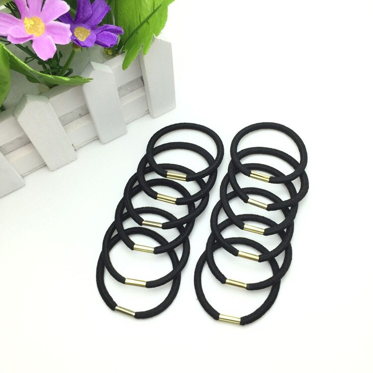 OVERFLOWS.ID Ponytail Hairtie Ikat Tali Rambut Simpel Warna Hitam Murah Jepit Rambut