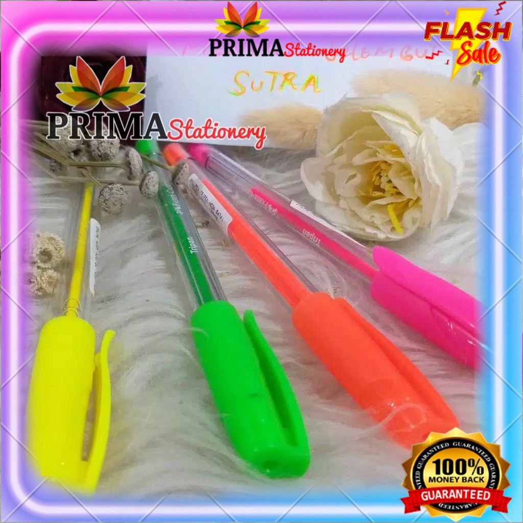 

TRIPEN NEON BALLPOINT PEN FABER CASTELL TRANSLUCENT SMOOTH WRITING
