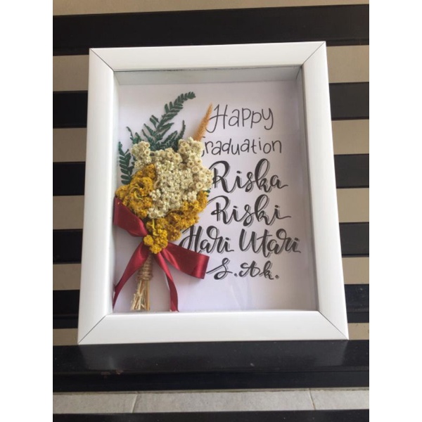 flower in frame 3d/ frame 3d/ kado wisuda/ kado