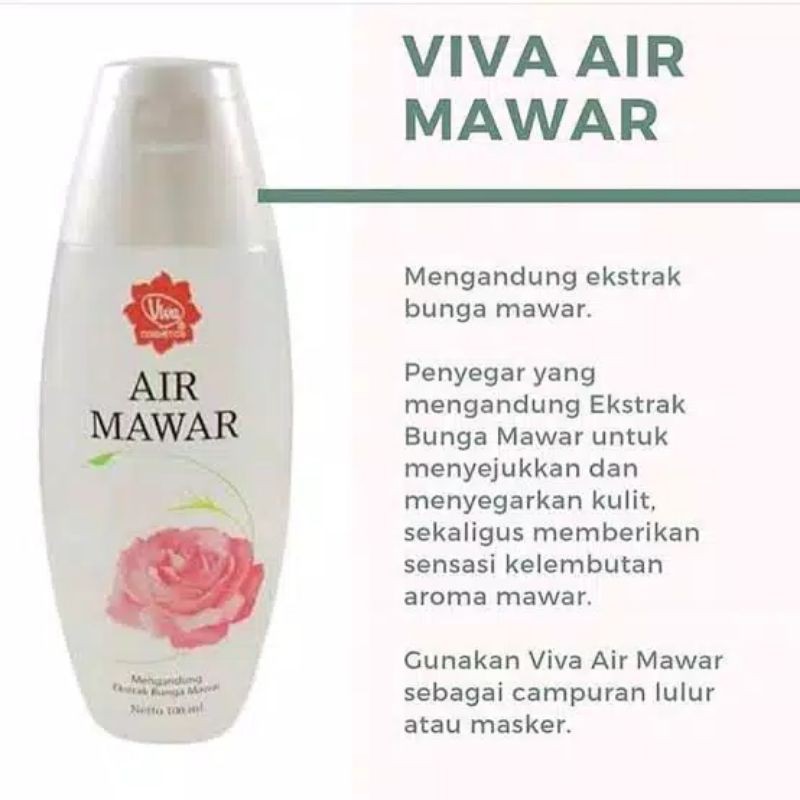 (BPOM) AIR MAWAR VIVA 100ml &amp; 200ml