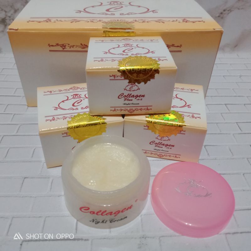 LUSINAN CREAM COLLAGEN MALAM ORIGINAL HOLO EMAS