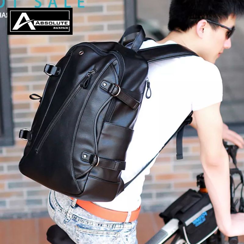 DISTRO Klub New Arrival - Tas Ransel Kulit IAC Backpack Up to 15 inch - Tas Pria Tas Wanita Laptop