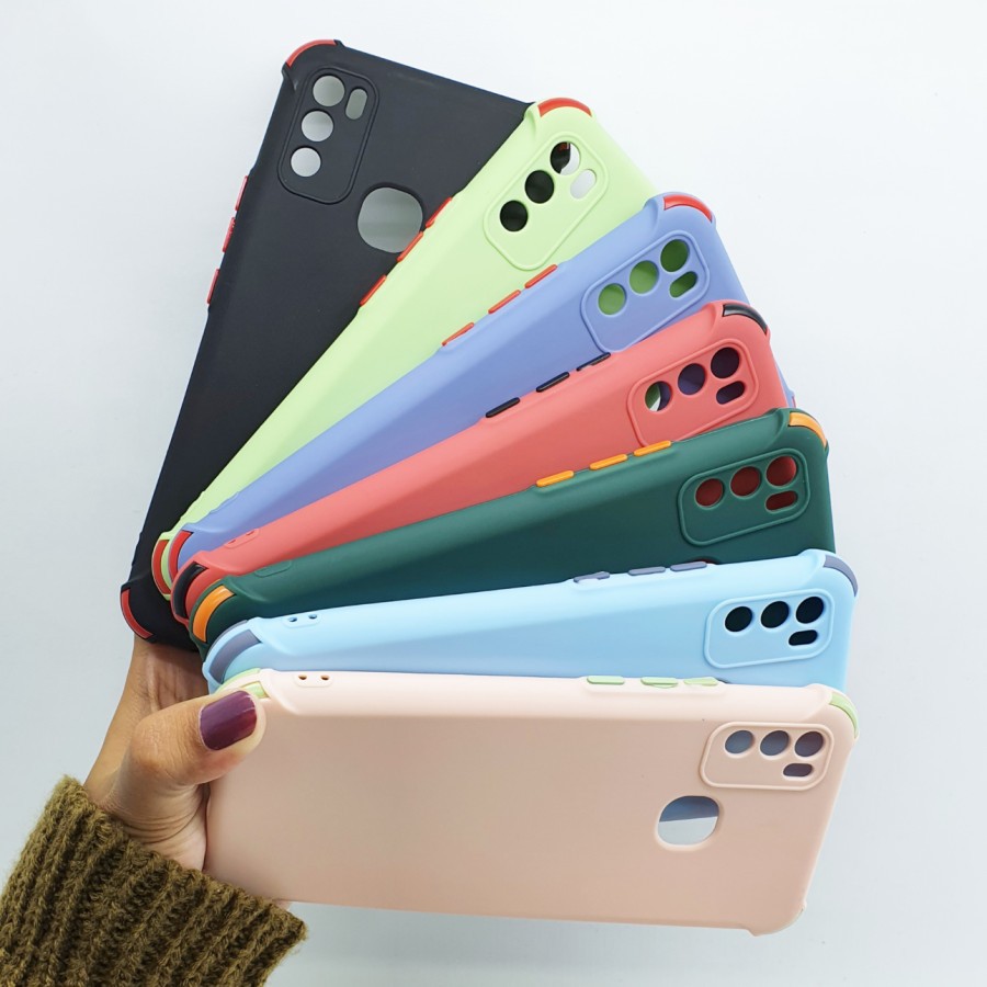 dc88 - Infinix Hot 9 Play Softcase Candy Crak Macaron 2 Tone Plus Pelindung Camera