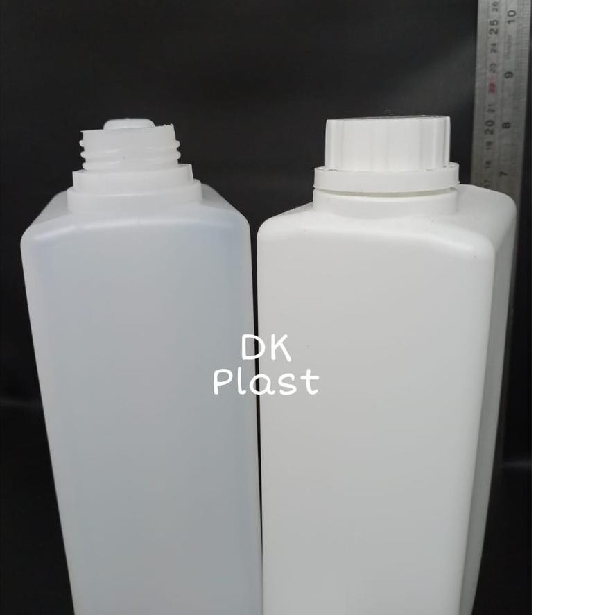 ✷ Jerigen 1000ml Jerigen 1 liter HDPE TUTUP SEGEL BESAR (ISI 10PCS) ➸