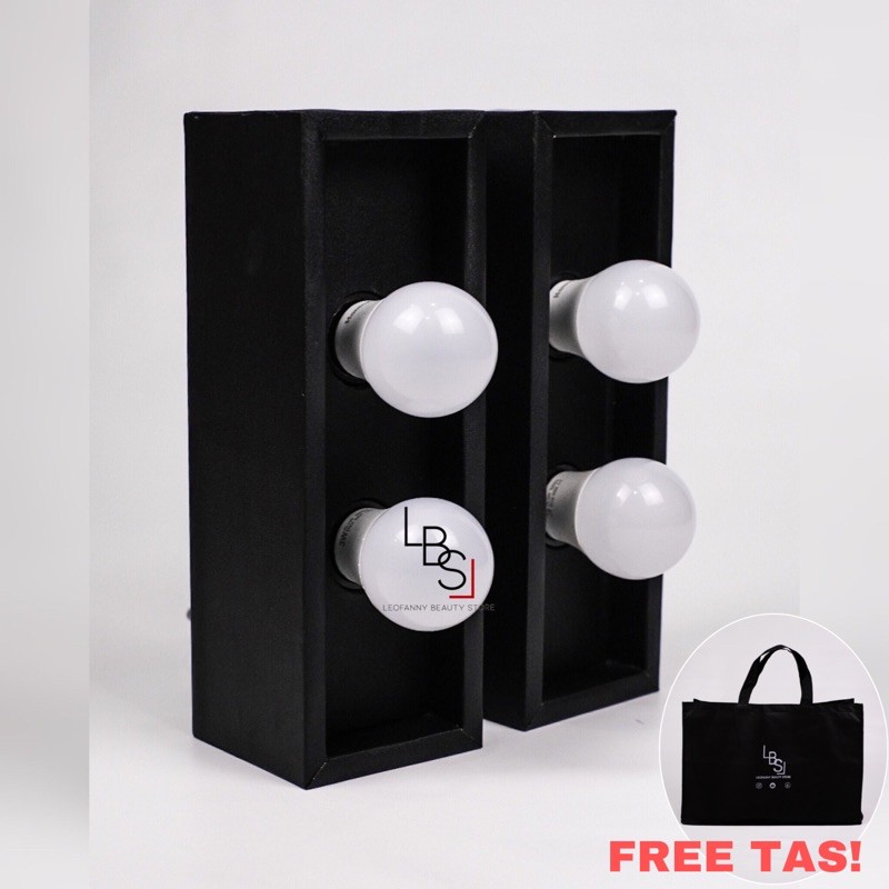 VANITY LIGHT BOX 2 FITTING/STANDING LIGHT/LAMPU MUA/LAMPU MAKEUP/LIGHT BOX