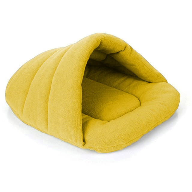 Rumah Kucing Bulu Lembut/Kasur Kucing Murah Dan Empuk/Tempat Tidur Kucing Besar Jumbo/Kandang Kucing/Alas Tidur Kucing Premium/Bantal Kucing/Cat Bed/Perlengkapan Kucing Dan Anjing/Aksessorias Kucing/Tempat Kucing 1 Set-Kuning
