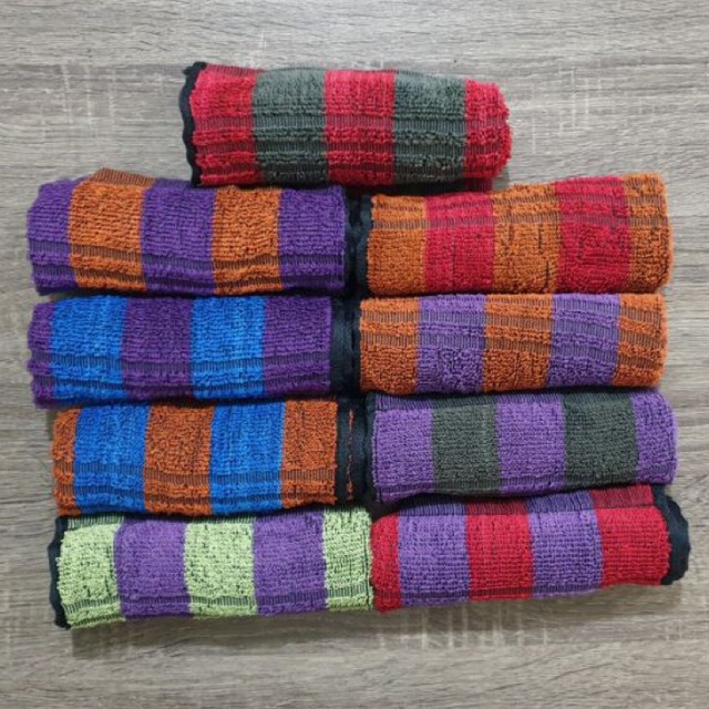 sapu tangan handuk kecil muka uk.35x35cm handuk wajah salur lembut - RANDOM