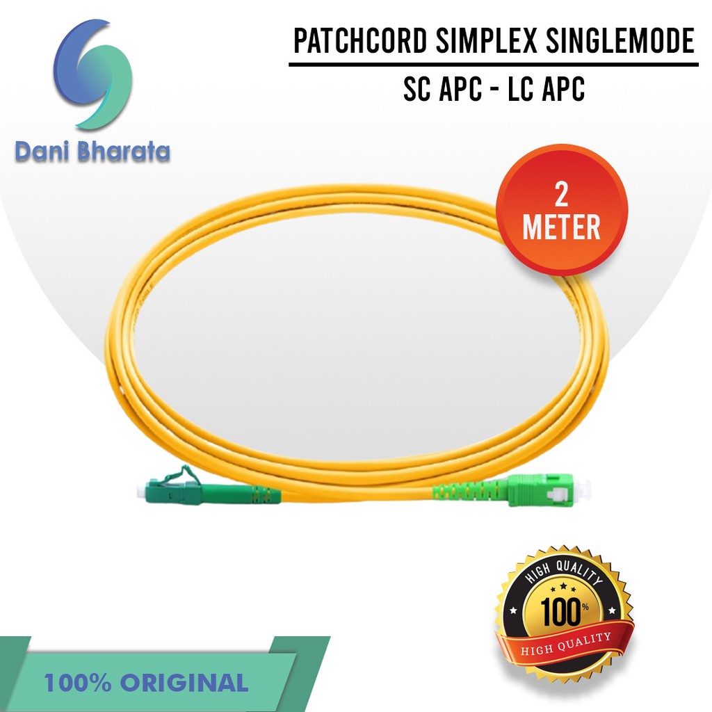 Kabel Patch Cord Patchcord SC-APC to lC-APC Simplex SM 2 Meter