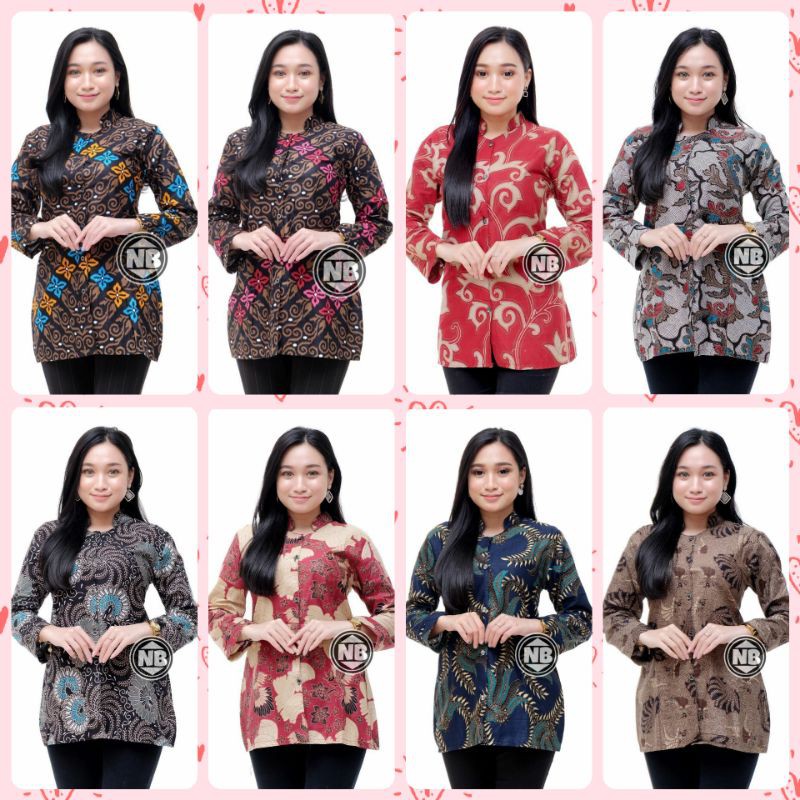 Kenongo BATIK Atasan - BATIK Wanita RISNA HRB026 Blus Batik Exsclusive di kelasnya