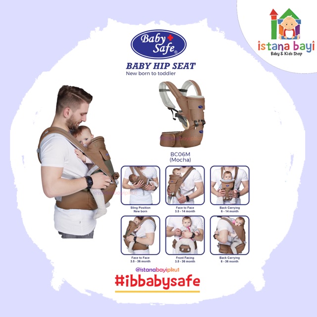 Baby Safe Baby Hipseat Gendongan Newborn to toddler - Gendongan Hipseat