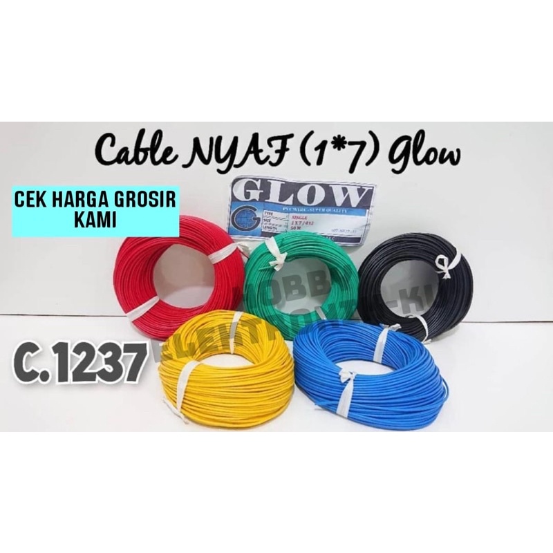 CABLE NYAF 1x7 GLOW TEMBAGA 50M