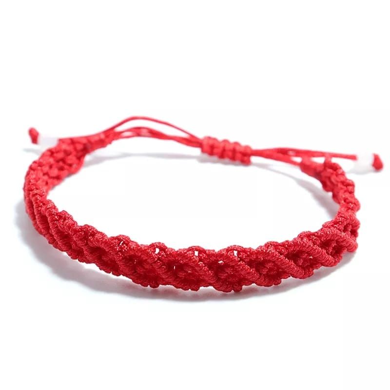 gelang red mix rope cotton and linen