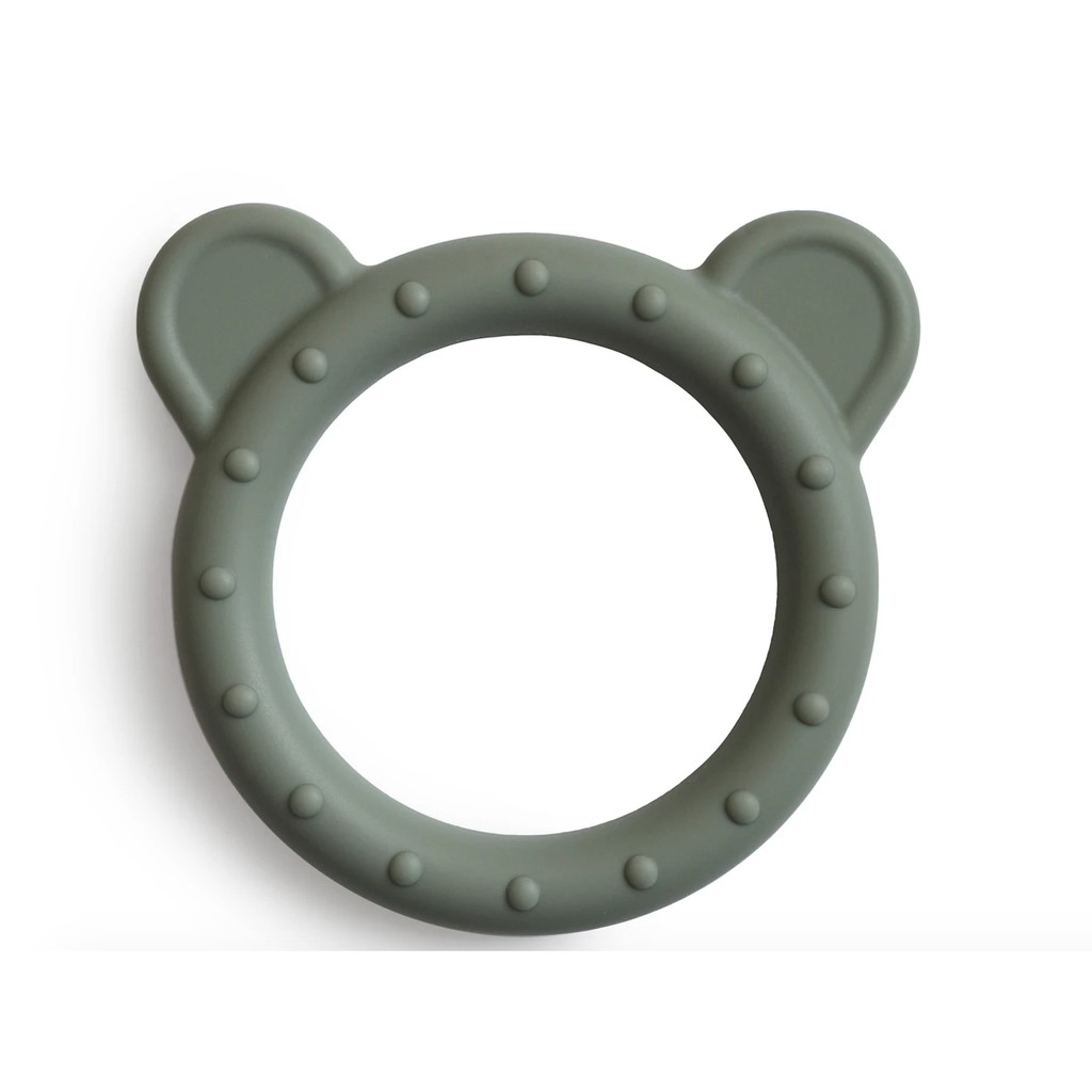Mushie Teether - Rainbow Bear Cat Silicone Teething Toy Baby Anak Bayi Mainan Gigitan Silikon Gigi-Bear - Thyme
